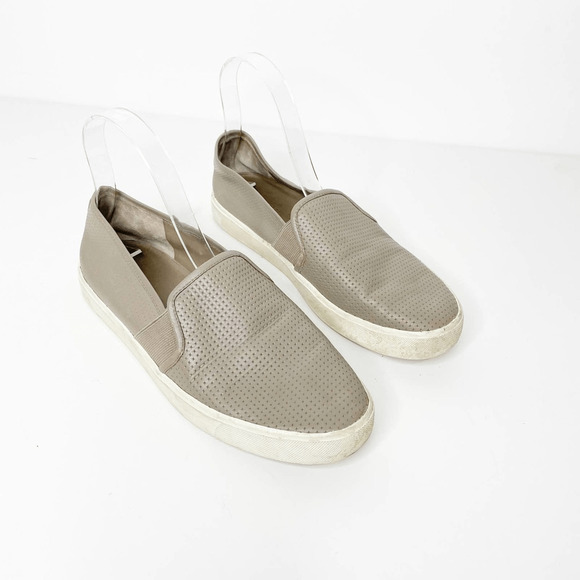 Vince Perforated Leather Blair Sneaker Women's gray leather slip on size US 8 38 - Picture 4 of 6